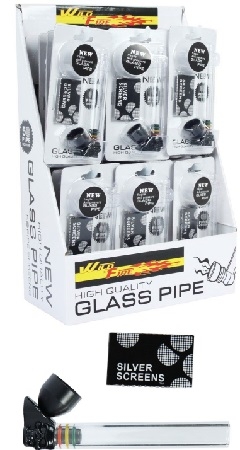 Tabakpfeife kurz Glas inkl. Sieb