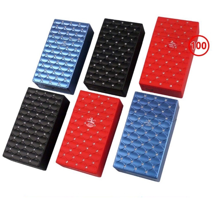 Zigarettenbox mit Strass 20 Zgt. 100 mm