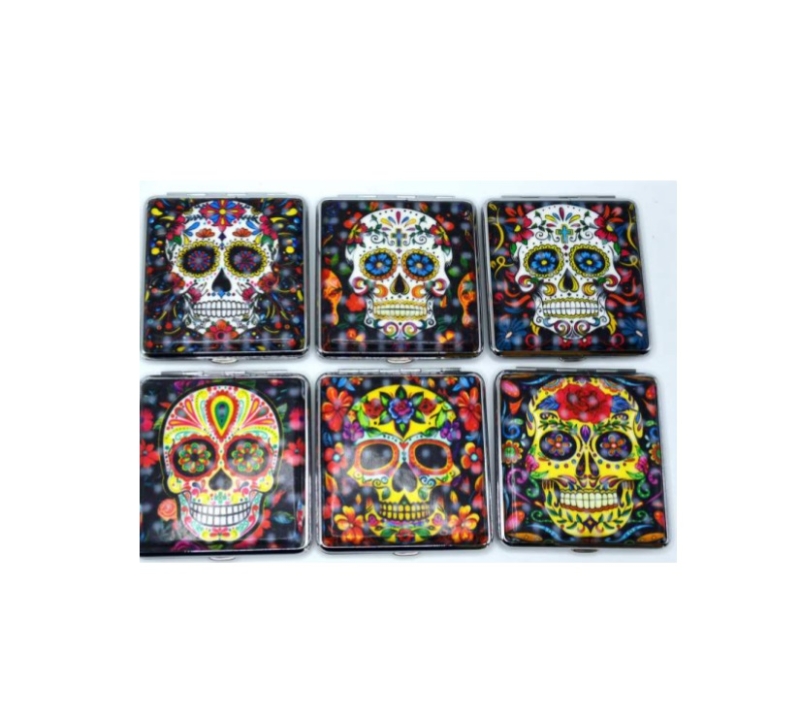 Zigarettenetui Kunstleder Skull