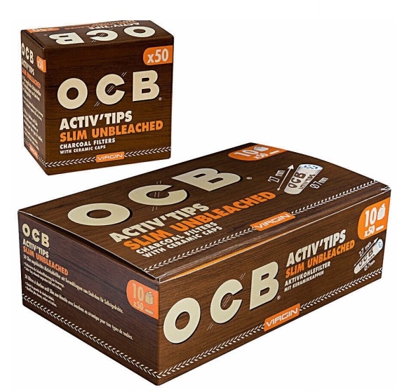 OCB Activ Tips Slim unbleached