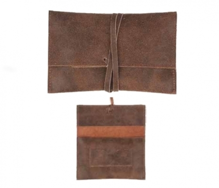 Tabaktasche mit Lederband
