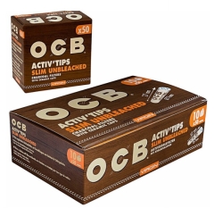 OCB Activ Tips Slim unbleached