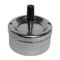 Drehaschenbecher chrom 9 cm